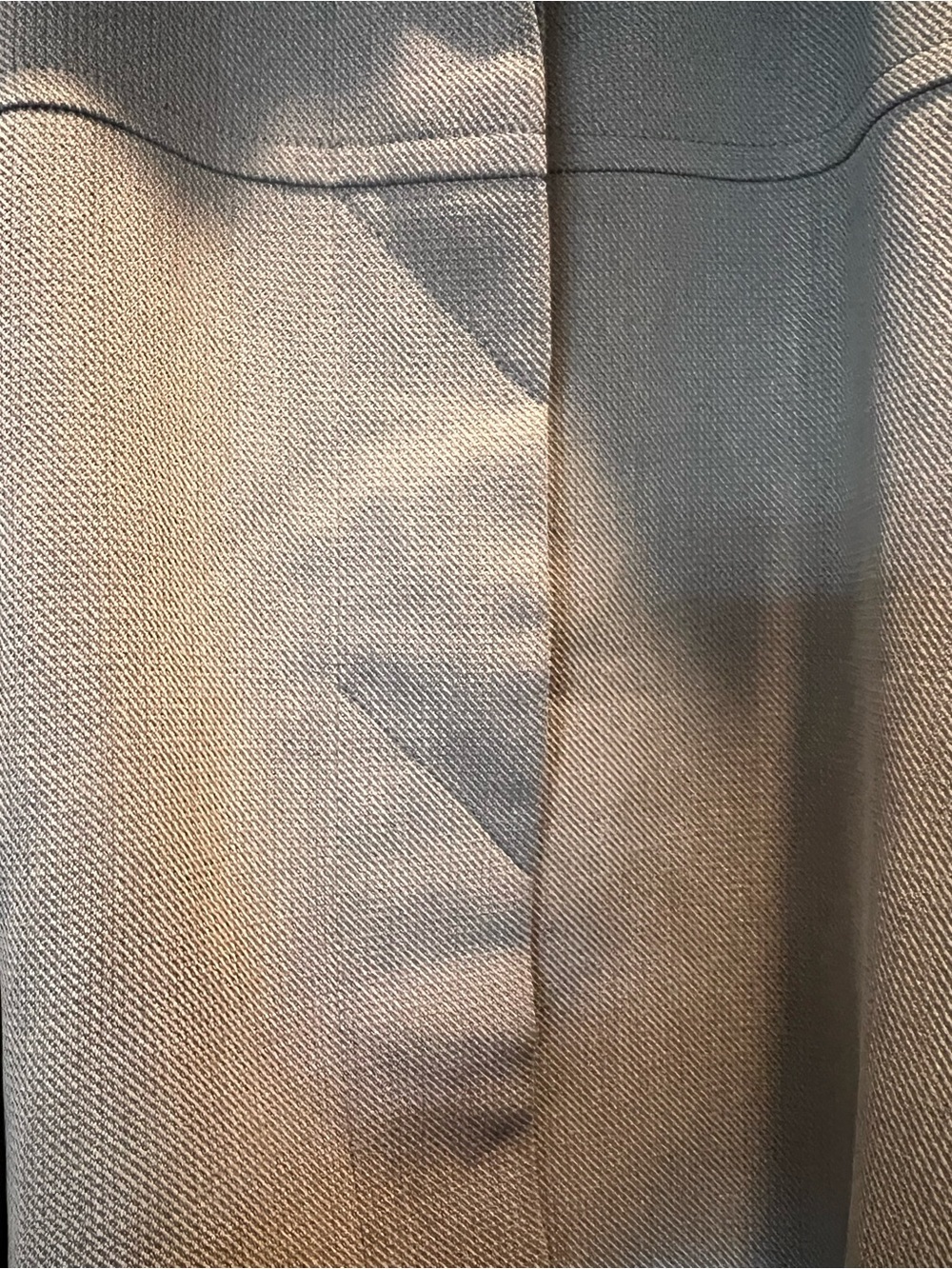 KEISUKE Vintage Belted Tailored Jacket 42 Taupe Peplum Silk-Like - Picture 4 of 12